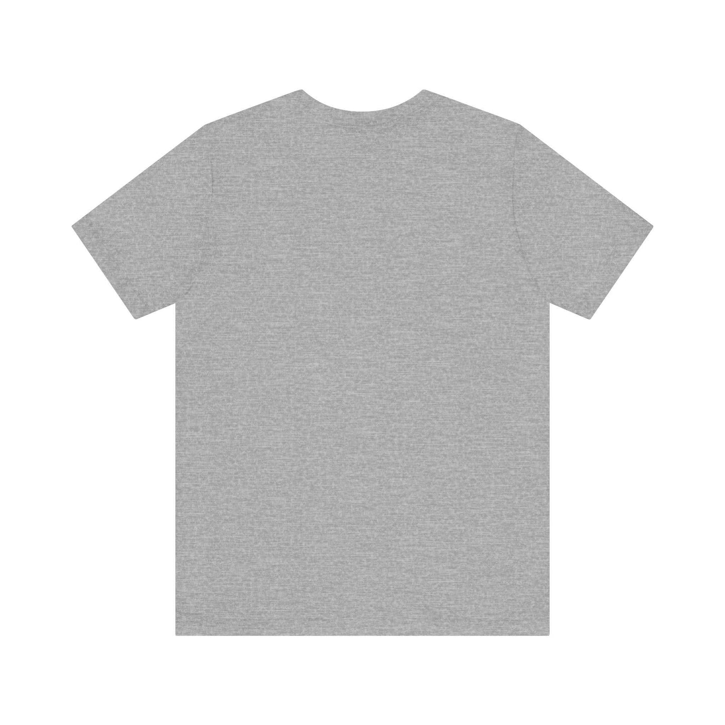 Unisex short sleeve tee in soft cotton with humorous distressed cat design, promoting mental health awareness.