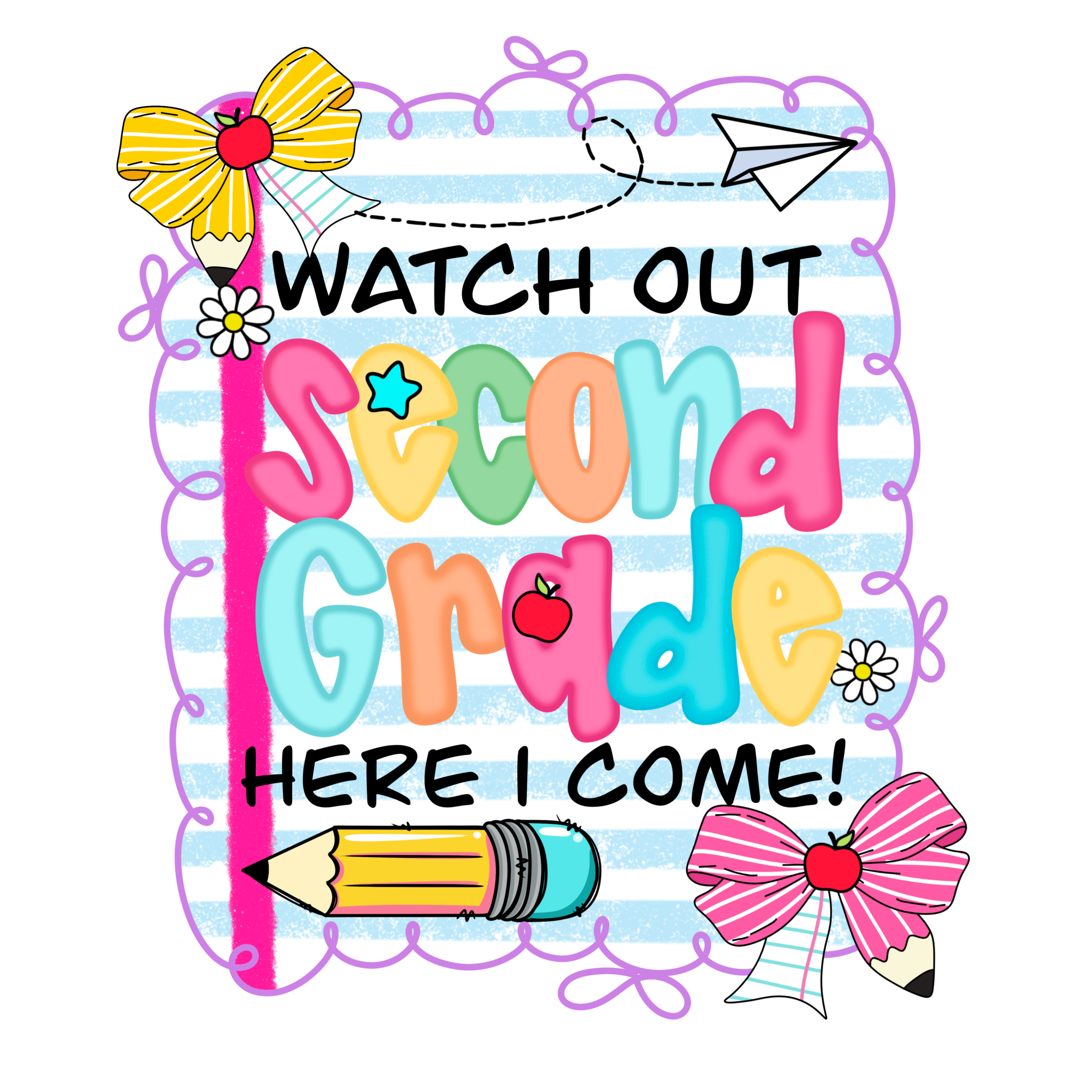 Watch Out Kindergarten youth DTF print design