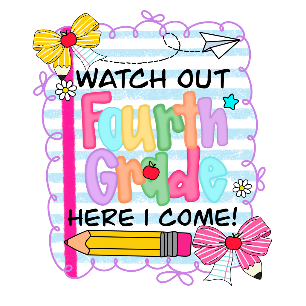 Watch Out Kindergarten youth DTF print design