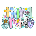 Back to School Preppy Doodle Youth DTF Prints featuring Watch Out Kindergarten design for Pre-K to 5th Grade