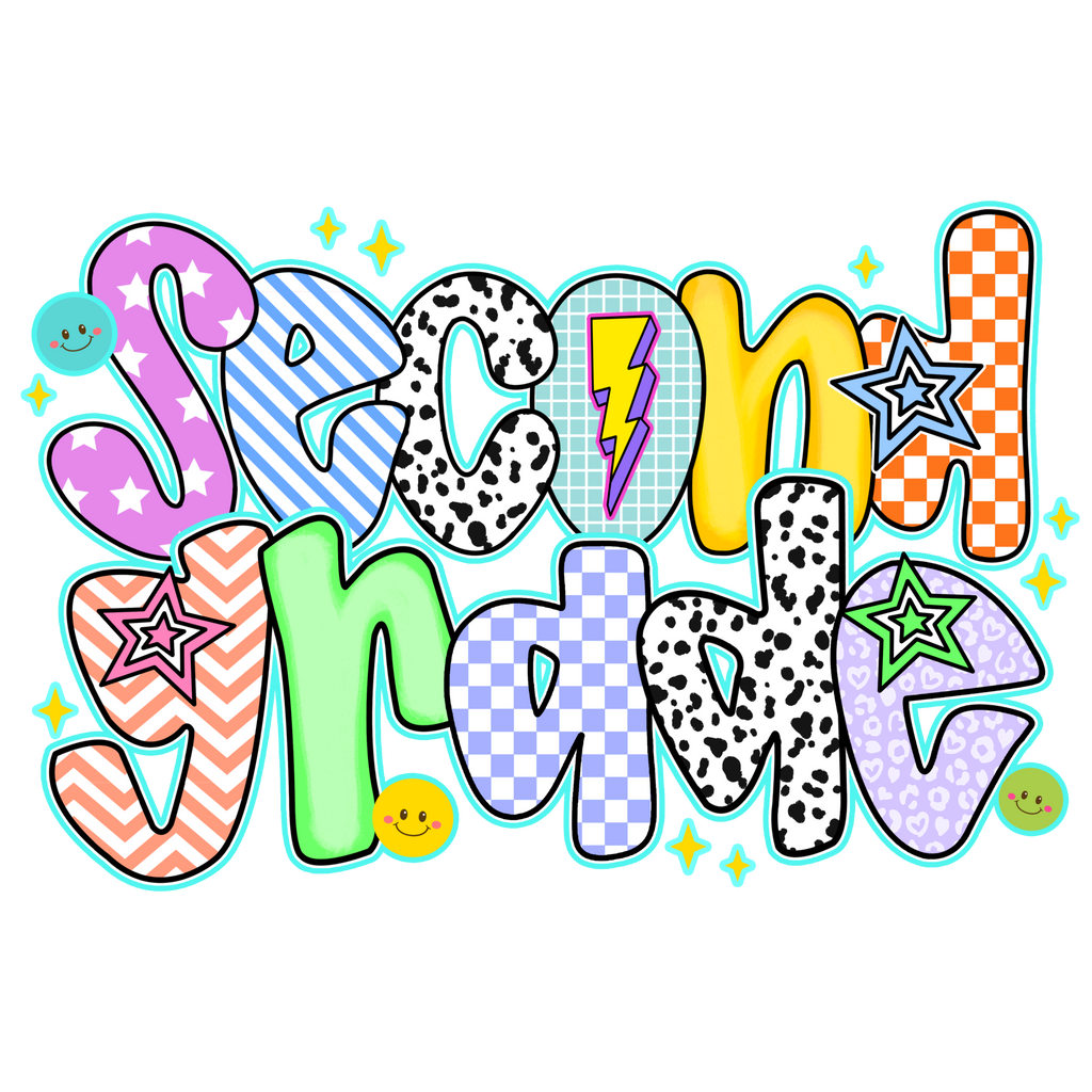 Back to School Preppy Doodle Youth DTF Print featuring Watch Out Kindergarten design for Pre-K to 5th Grade