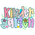 Watch Out Kindergarten colorful preppy DTF prints for kids