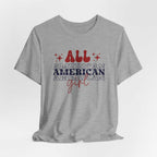 American Girl Independence Day T-Shirt with patriotic graphics in red, white, and blue.