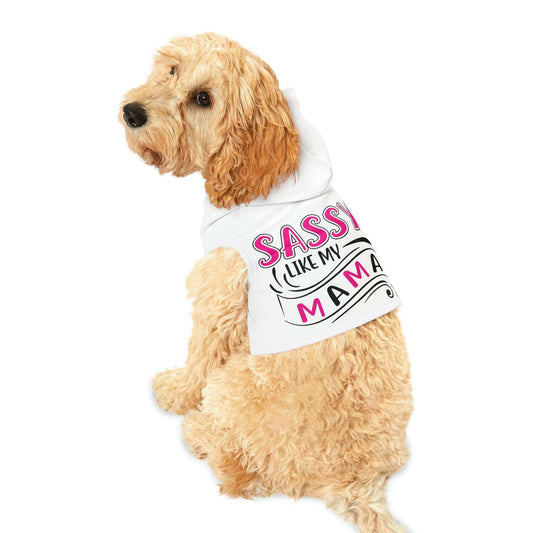 White Dog Hoodie - Sassy Like My MamaTreat pet parents around the world to a personalized dog hoodie for their four-legged family member. With 5 sizes to choose from, you're bound to deliver a great fitCyndee Cee Creations