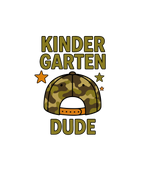 Youth retro camo hat with Watch Out Kindergarten design for Pre-K to 5th Grade DTF prints