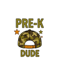 Pre-K Dude youth camouflage hat with DTF print