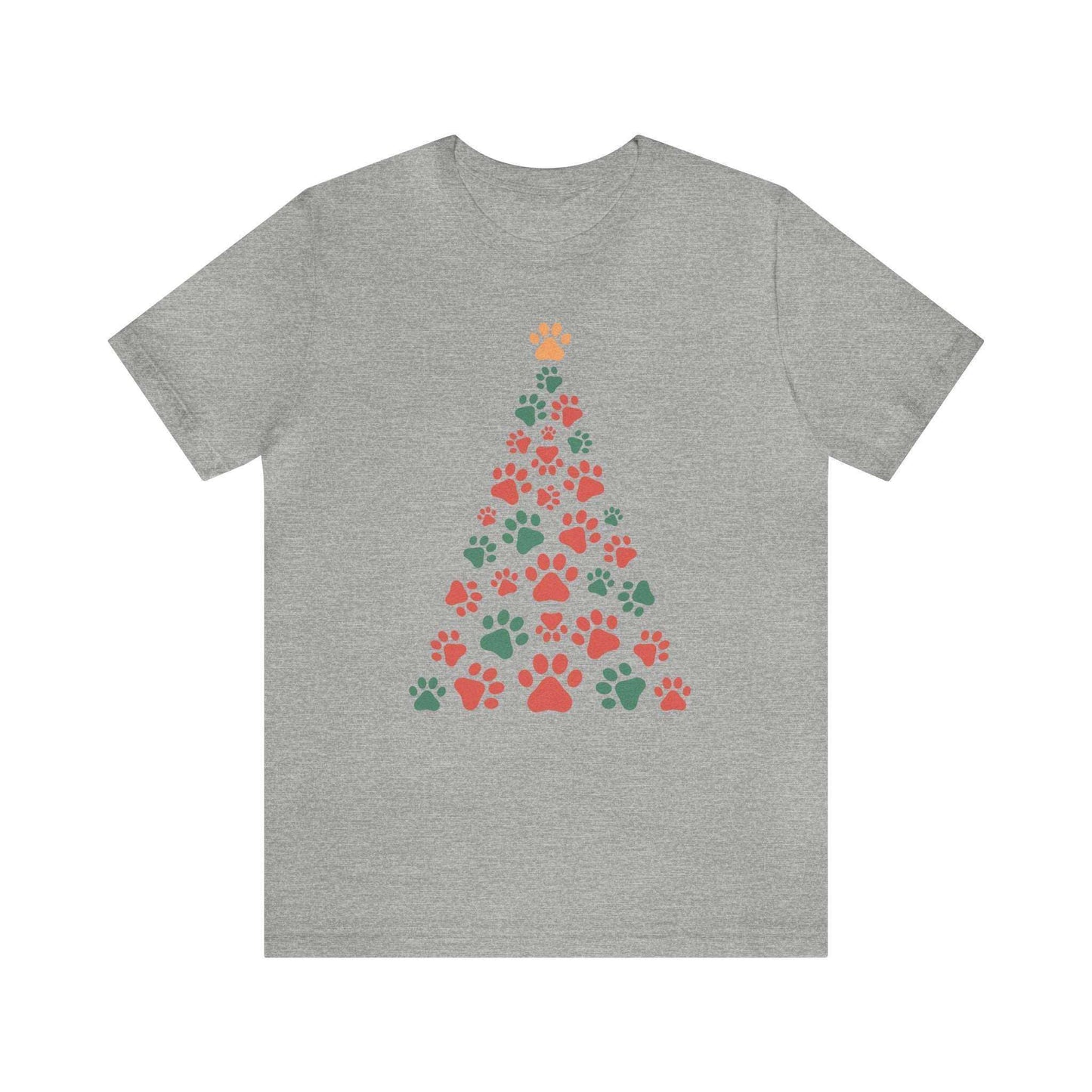 Christmas Tree with Dog Paws Unisex Bella Canvas 3001 T-ShirtIntroducing our festive Holiday Dog Paw Christmas Tree T-shirt—a delightful blend of yuletide charm and canine cuteness! Picture this: a lush evergreen Christmas treCyndee Cee Creations