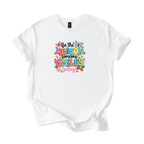 Be The Reason Someone Smiles uplifting message on a softstyle shirt promoting kindness and positivity