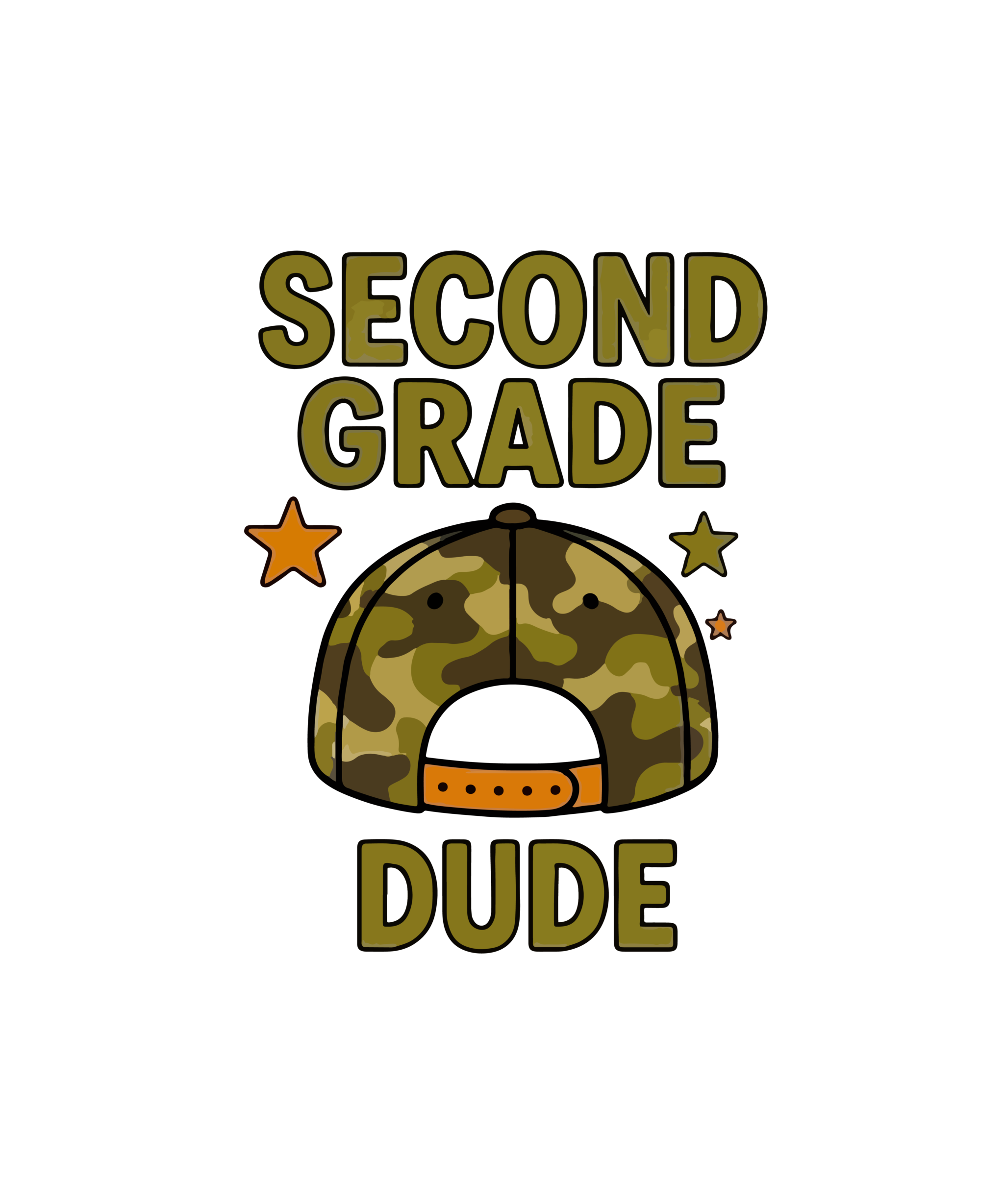 Retro camo hat for youth with Watch Out Kindergarten design, suitable for Pre-K to 5th Grade DTF prints