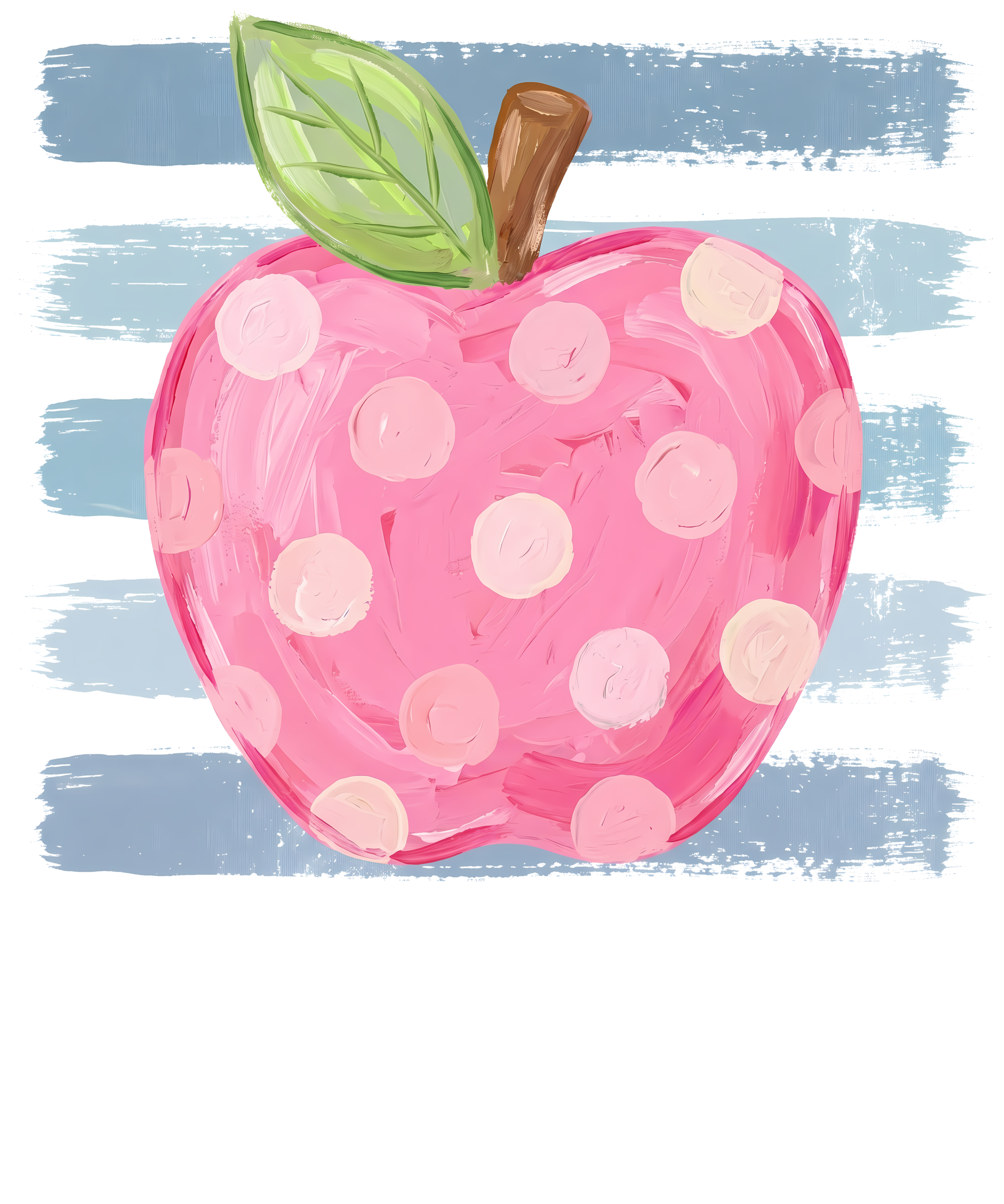 Preppy teacher holding apple with Watch Out Kindergarten text DTF print design