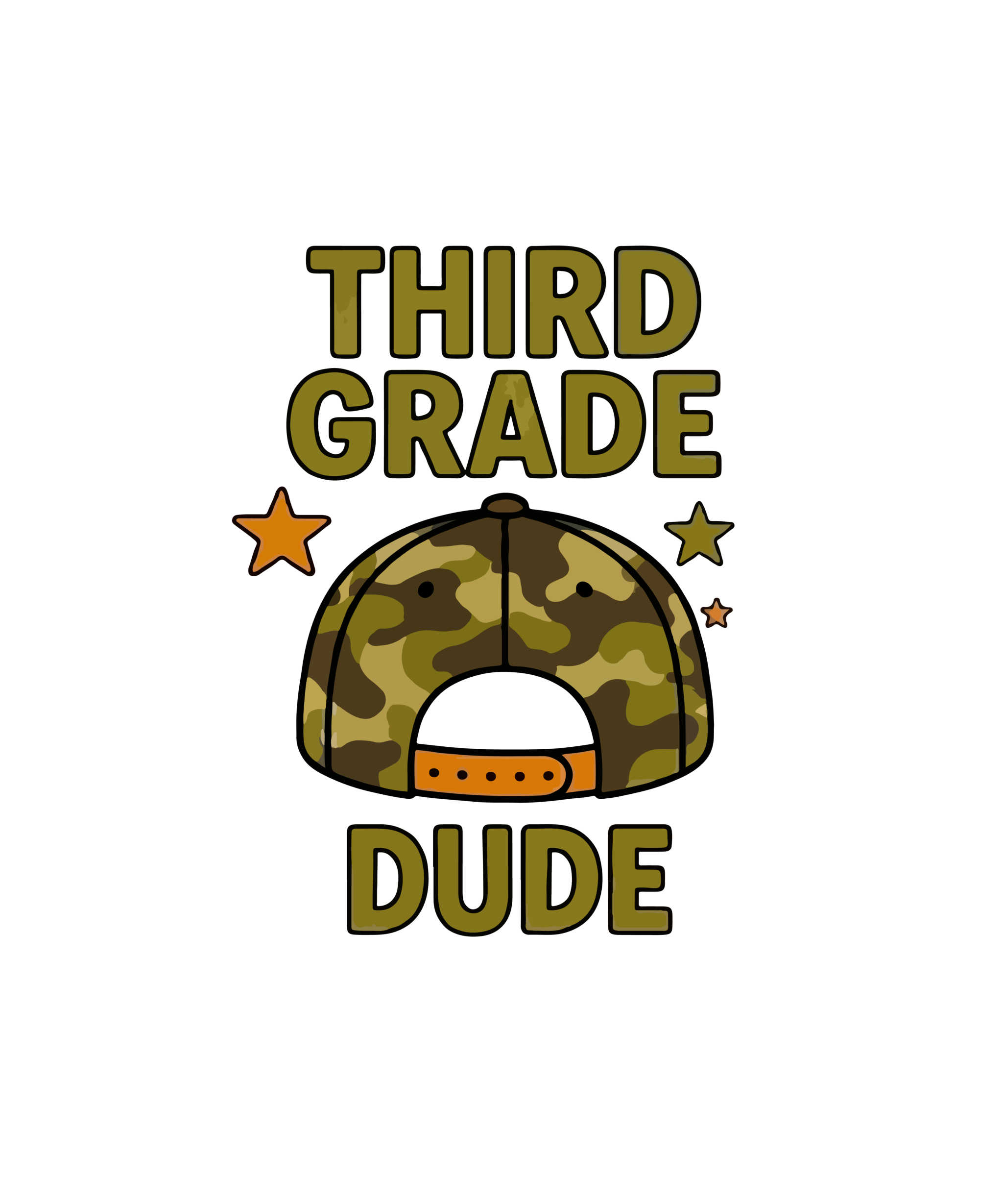 Youth retro camo hat with Watch Out Kindergarten DTF print for Pre-K to 5th Grade