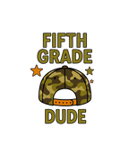 Retro camo hat for youth with Watch Out Kindergarten DTF prints pre-K to 5th grade