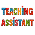 Teaching Assistant DTF print design with vibrant colors for apparel customization
