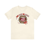 Valentine's Day t-shirt with "You Blow Me Away" graphic and leopard print design.