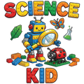 Science Kid Block Builder youth design with Watch Out Kindergarten text DTF print