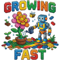 Watch Out Kindergarten Growing Fast Block Builder Youth DTF Print design