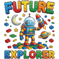 Watch Out Kindergarten Future Explorer Block Builder Youth T-shirt DTF print design
