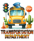 Transportation Department adult wearing Watch Out Kindergarten DTF print shirt