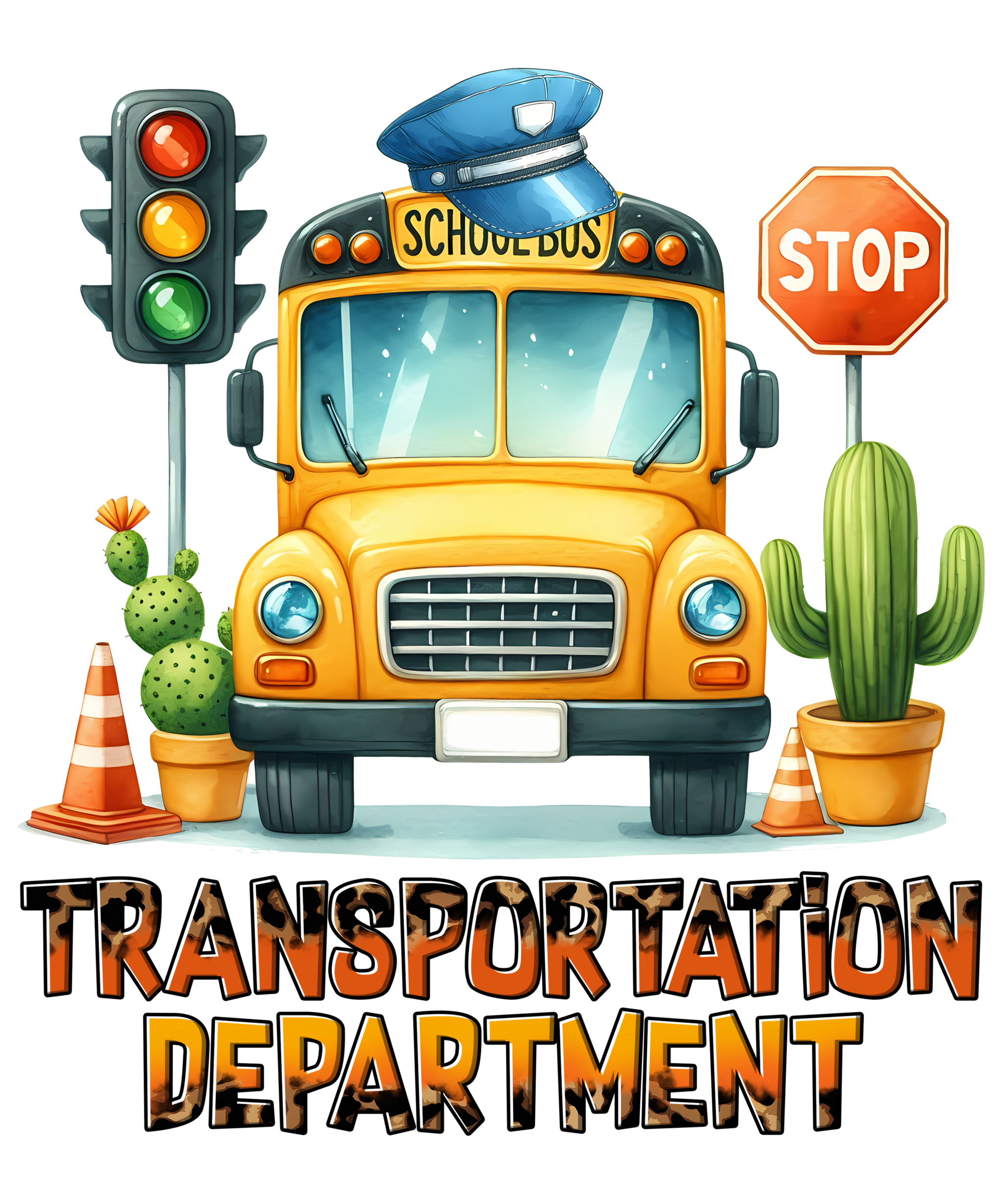 Transportation Department adult wearing Watch Out Kindergarten DTF print shirt