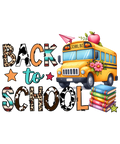 Back to school bus driver watch out kindergarten DTF print design