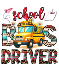 Watch Out Kindergarten school bus driver adult DTF print design