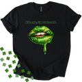 Black St Patricks Day Kiss Me I'm Tolerable unisex softstyle shirt design