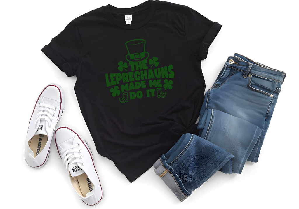 Leprechaun Made Me Do It Unisex Gildan Softstyle St Patricks Day Shirt