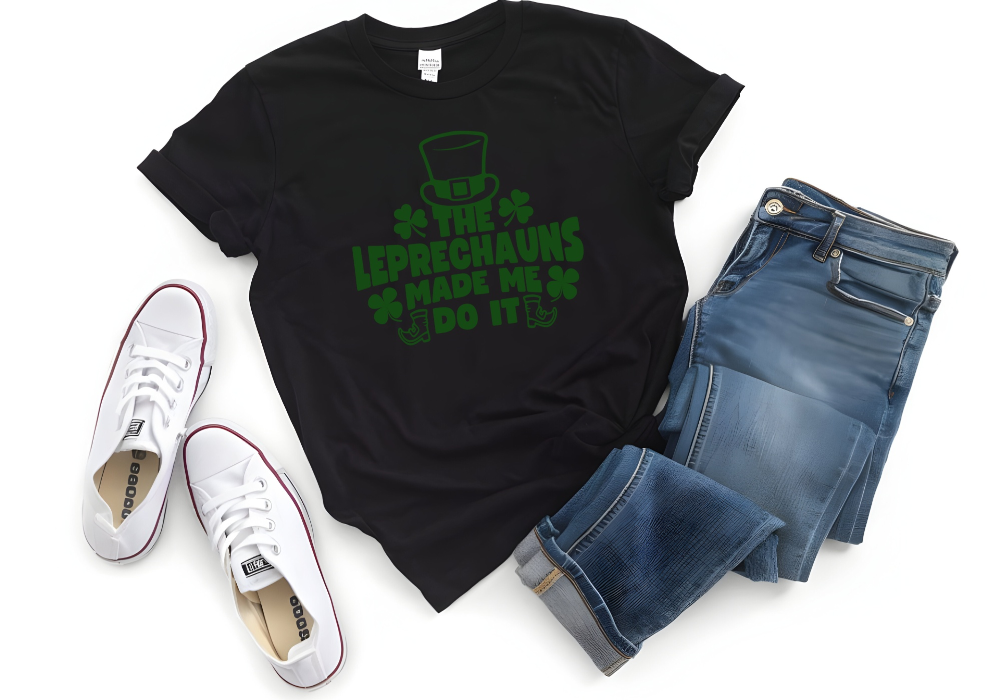Leprechaun Made Me Do It Unisex Gildan Softstyle St Patricks Day Shirt