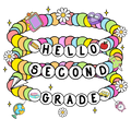 Hello Second Grade Bracelet Youth DTF Print featuring Watch Out Kindergarten design