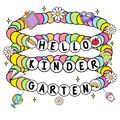 Hello Kindergarten bracelet with Watch Out Kindergarten design youth DTF print