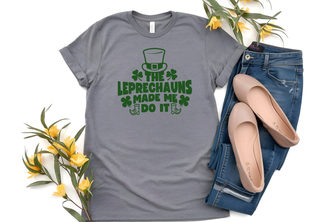Leprechaun Made Me Do It Unisex Gildan Softstyle St Patricks Day Shirt