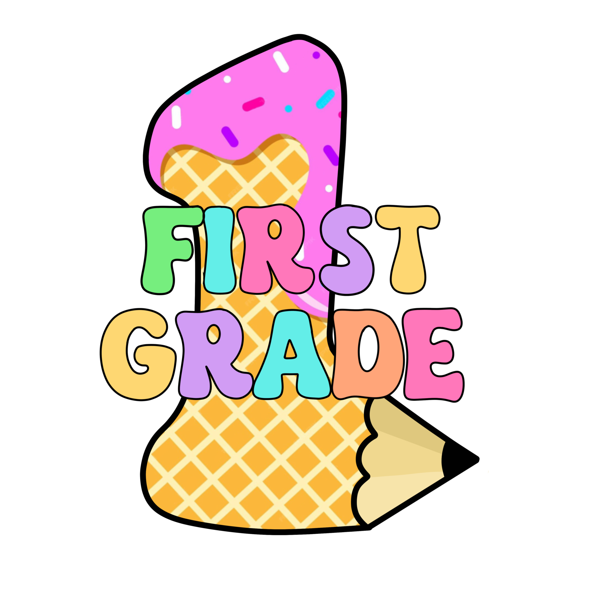 Back to school ice cream design with Watch Out Kindergarten text for youth DTF prints Pre-K to 5th grade