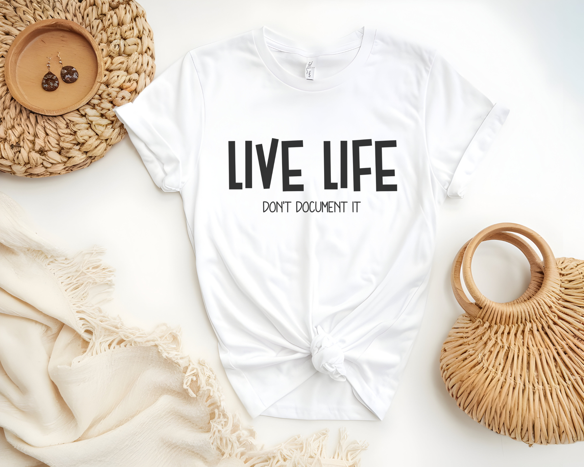Live Life Don't Document - White