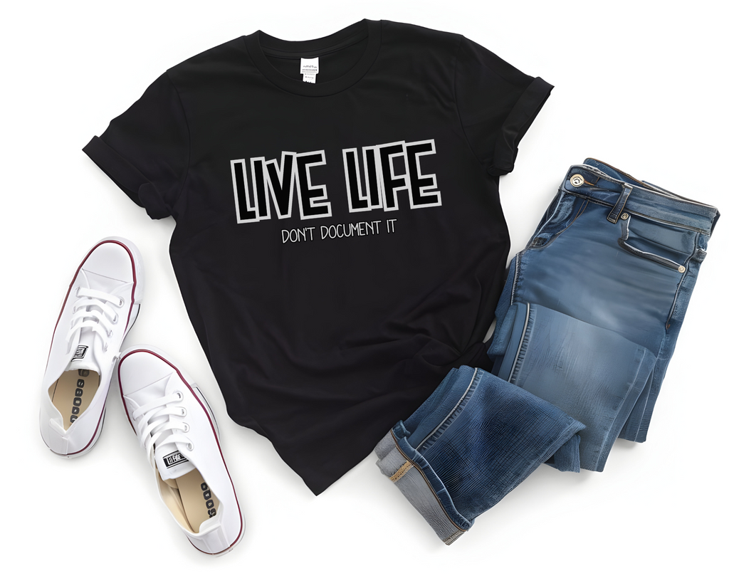 Live Life Don't Document - Black