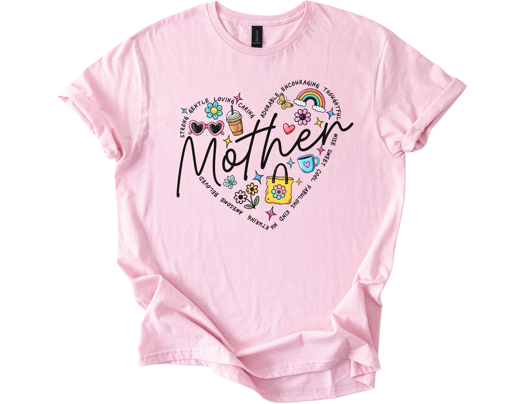 Mother's Day shirt with floral design and heartfelt message