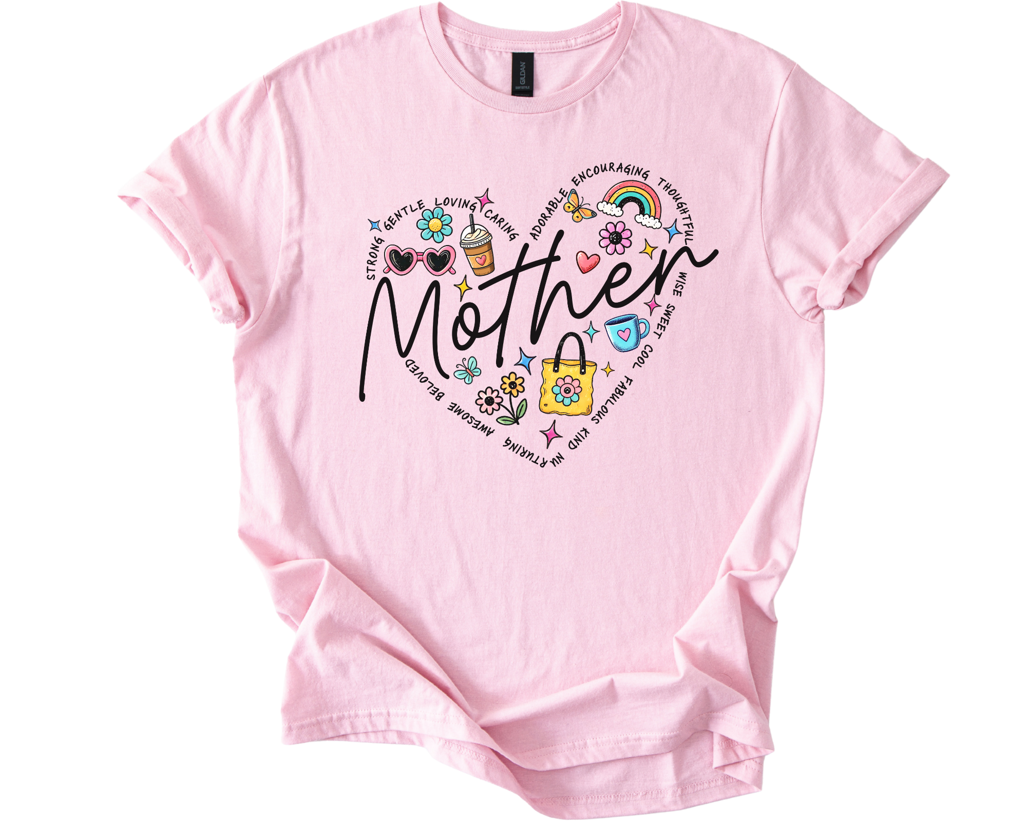 Mother's Day shirt with floral design and heartfelt message
