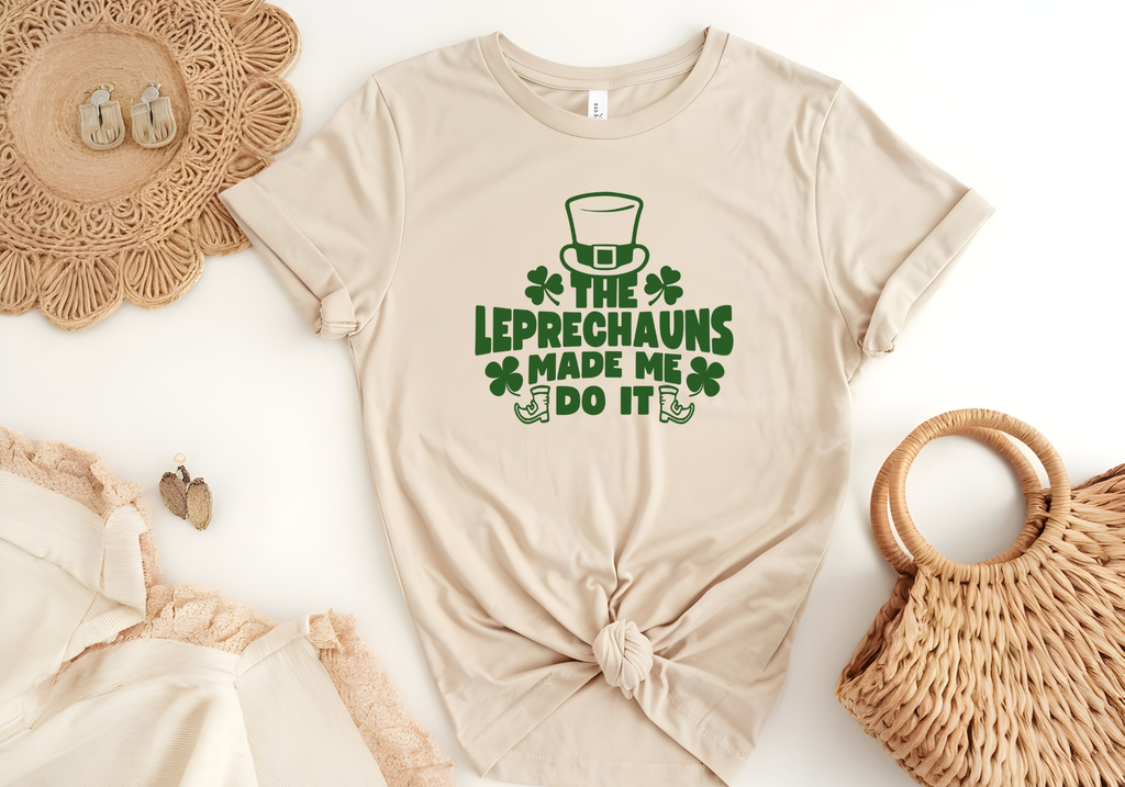 Leprechaun Made Me Do It Unisex Gildan Softstyle St Patricks Day Shirt