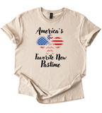 Pickleball America’s Favorite Pastime softstyle shirt for pickleball lovers with breathable, comfortable fabric and bold design