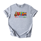 Colorful autism acceptance shirt with Accept Understand Love message on softstyle tee