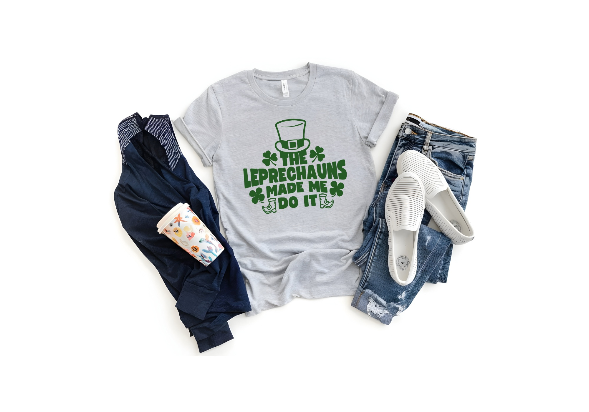 Leprechaun Made Me Do It Unisex Gildan Softstyle St Patricks Day Shirt