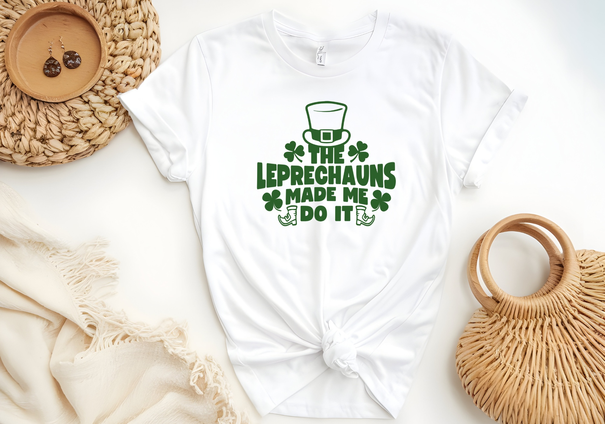 Leprechaun Made Me Do It Unisex Gildan Softstyle St Patricks Day Shirt