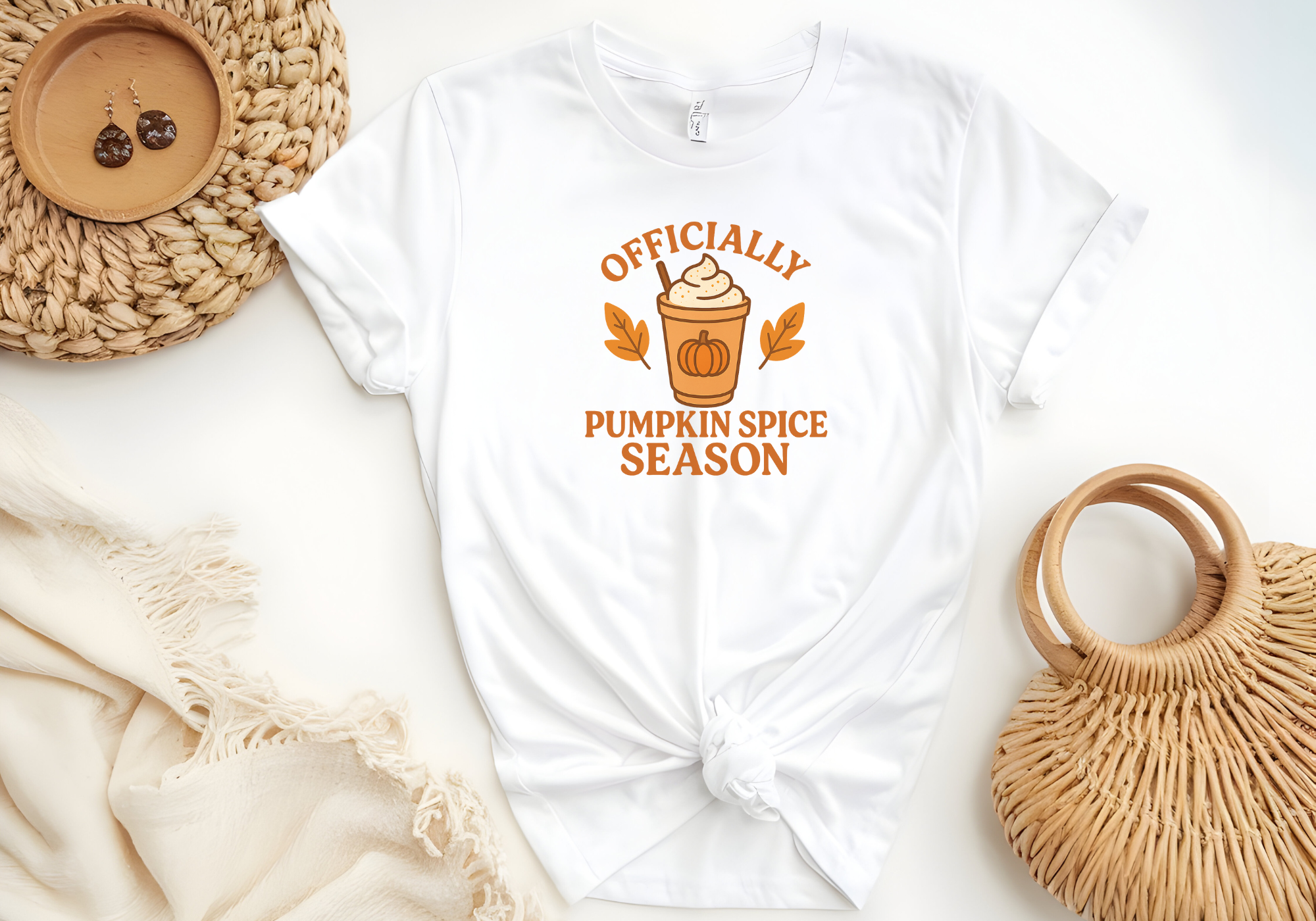 White Pumpkin Spice Season Unisex Softstyle Shirt - Fall Vibes